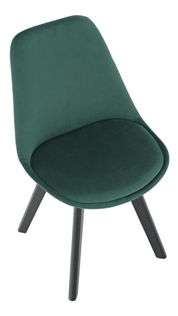 Set 2 ks jídelních židlí Blanche (emerald + černá) *výprodej