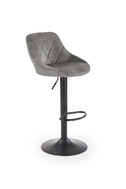 Barová židle Henrietta (šedá + černá)