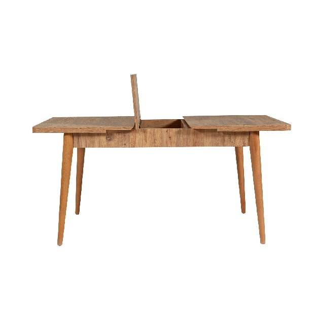 Rozkládací jídelní stůl se 2 židlemi a 2 lavicemi Vlasta (borovice antlantic + pistáciová)