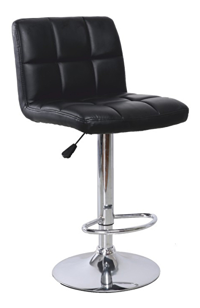 Barová židle Kandy (černá + chrom)