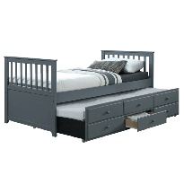 Jednolůžková postel 90 cm Ahlan (šedá) (s roštem)