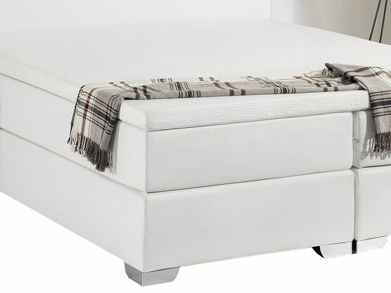 Manželská postel Boxspring 180 cm PREMIER (s matracemi) (bílá)