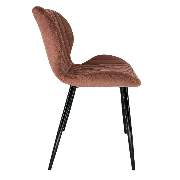 Jídelní židle Saira (tmavě růžová) (2ks)