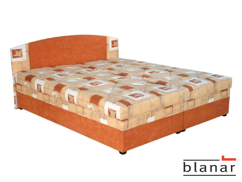 Manželská postel 160 cm Blanář Kappa (rita 73/microsuede 12) (s roštem a matrací) *výprodej