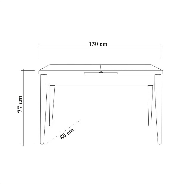 Rozkládací jídelní stůl se 2 židlemi a 2 lavicemi Vlasta (bílá + tmavě modrá)