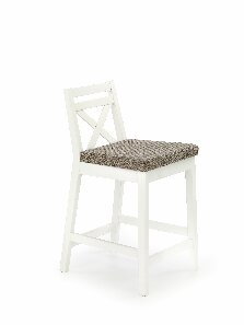 Jídelní židle Borys Low (bílá + hnědá)