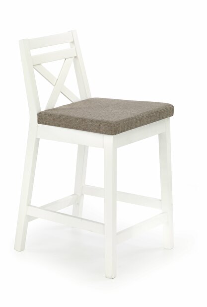 Jídelní židle Borys Low (bílá + hnědá)