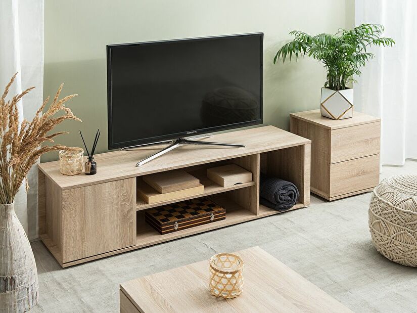 TV stolek/skříňka Roverio (světlé dřevo)