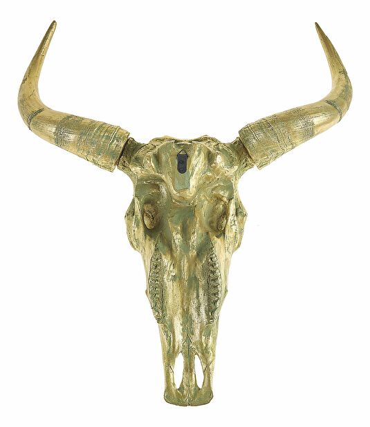 Dekorativní soška býčí lebka KAOVO (zlatá)