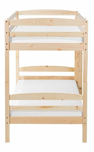 Patrová postel 90 cm Respond (s roštem) (světlé dřevo)