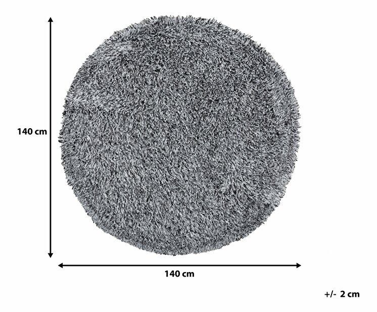 Koberec 140 cm Caiguna (tmavě šedá)