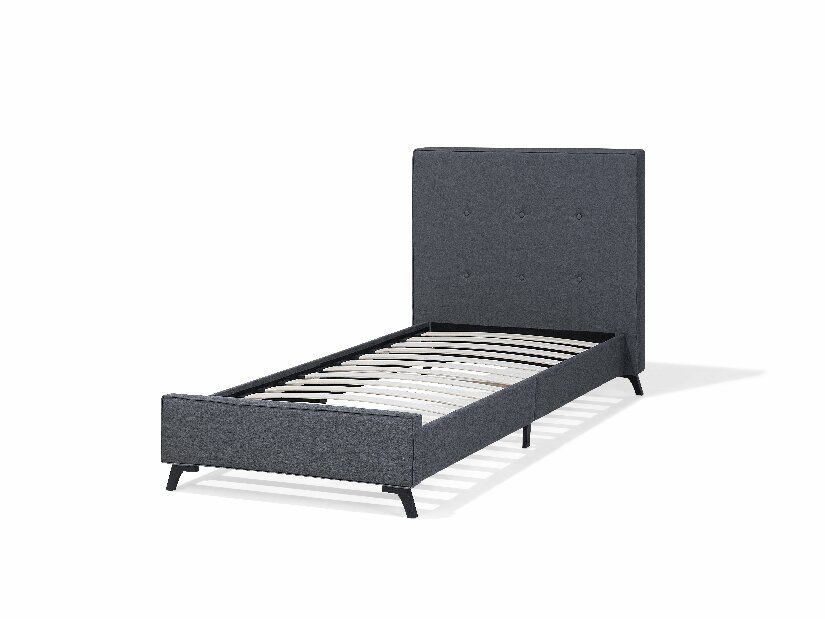 Jednolůžková postel 90 cm AMBRE (s roštem) (šedá)
