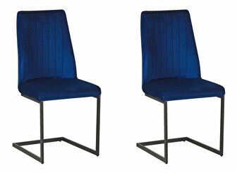 Set 2 ks. jídelních židlí LANIVE (modrá)
