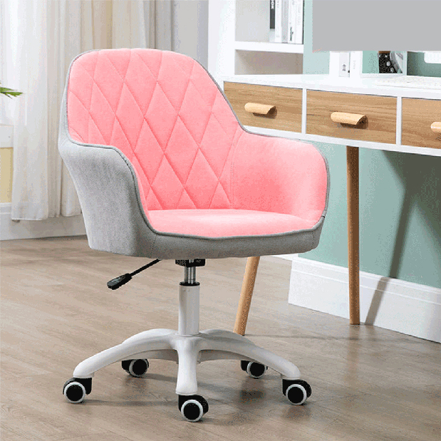 Kancelářská židle Senta (růžová + šedá)