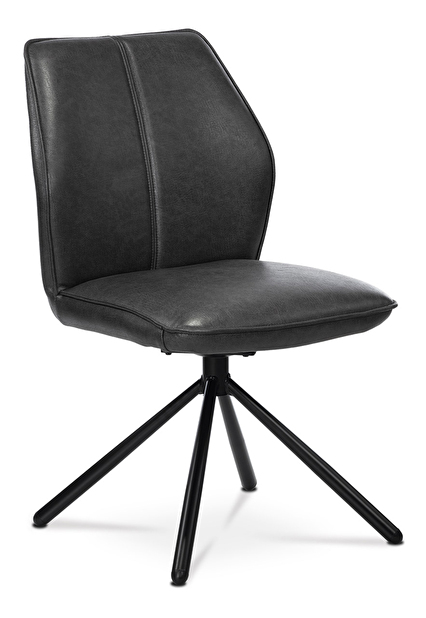 Jídelní židle Herbia-397-GREY3 (tmavě šedá + černá)