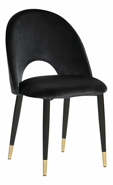 Set 2 ks. jídelních židlí MAGI (látka) (černá)