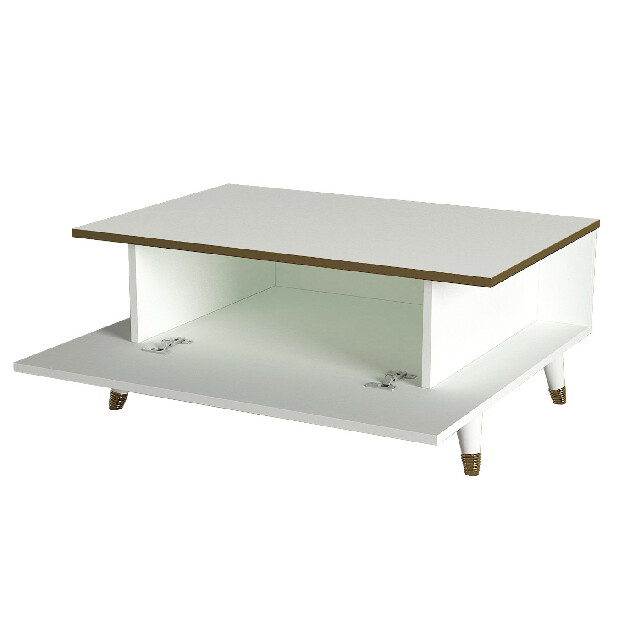 Konferenční stolek Kornel (Bílá + Zlatá)