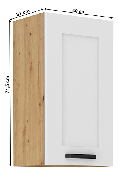 Horní skříňka Lesana 2 (bílá + dub artisan) 40 G-72 1F 