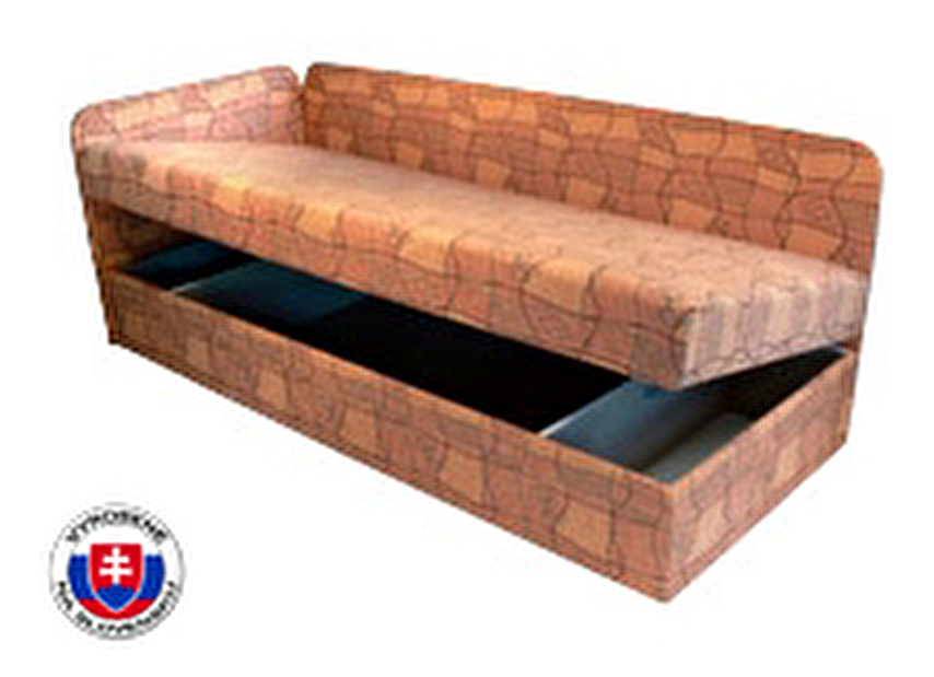 Jednolůžková postel (válenda) 80 cm Eda 4/1 (s pružinovou matrací) (L)
