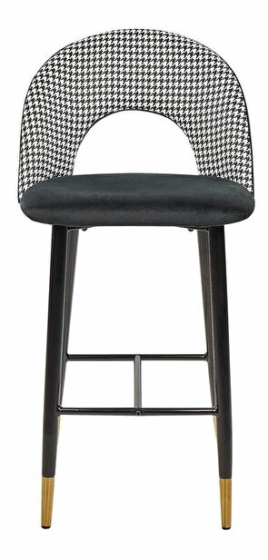 Set 2 ks barových židlí Fabian (černobílá)