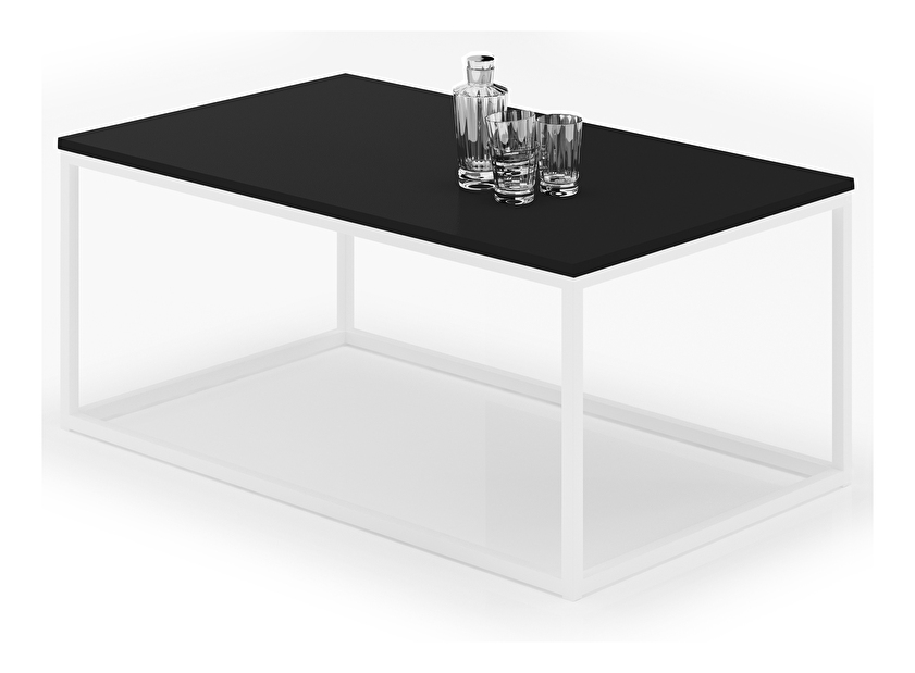 Konferenční stolek Namira (bílá + černá)