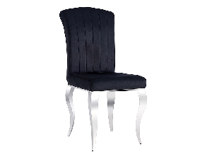 Jídelní židle Pria (černá + chromová)