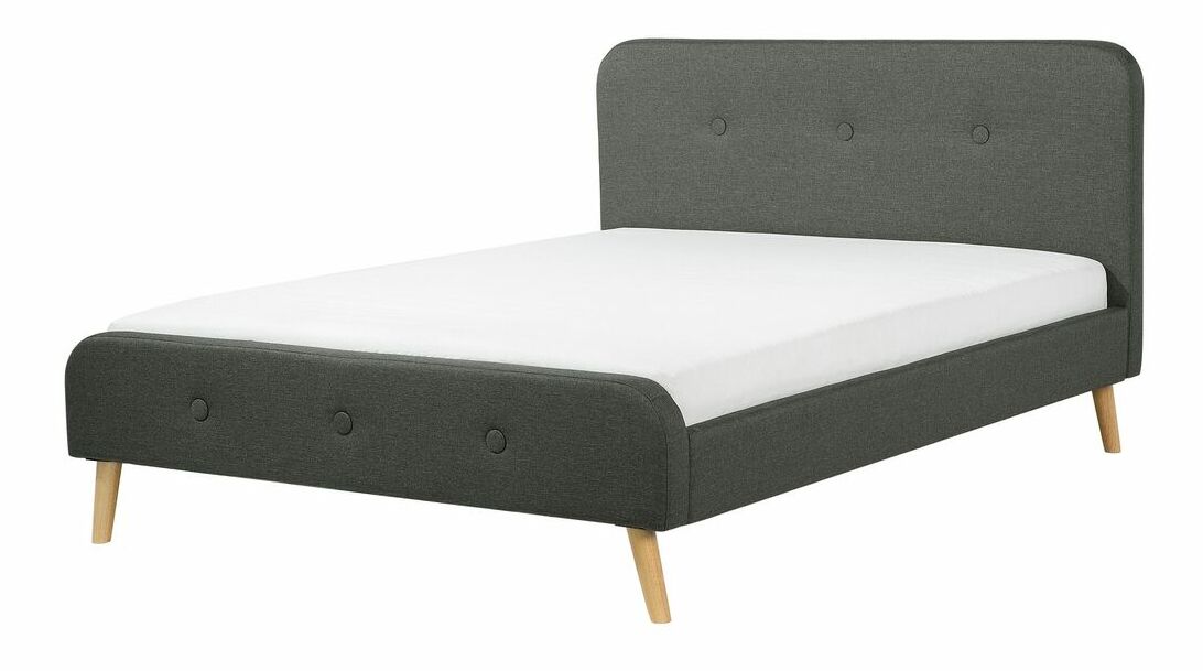 Manželská postel 180 cm ROME (s roštem) (tmavě šedá)