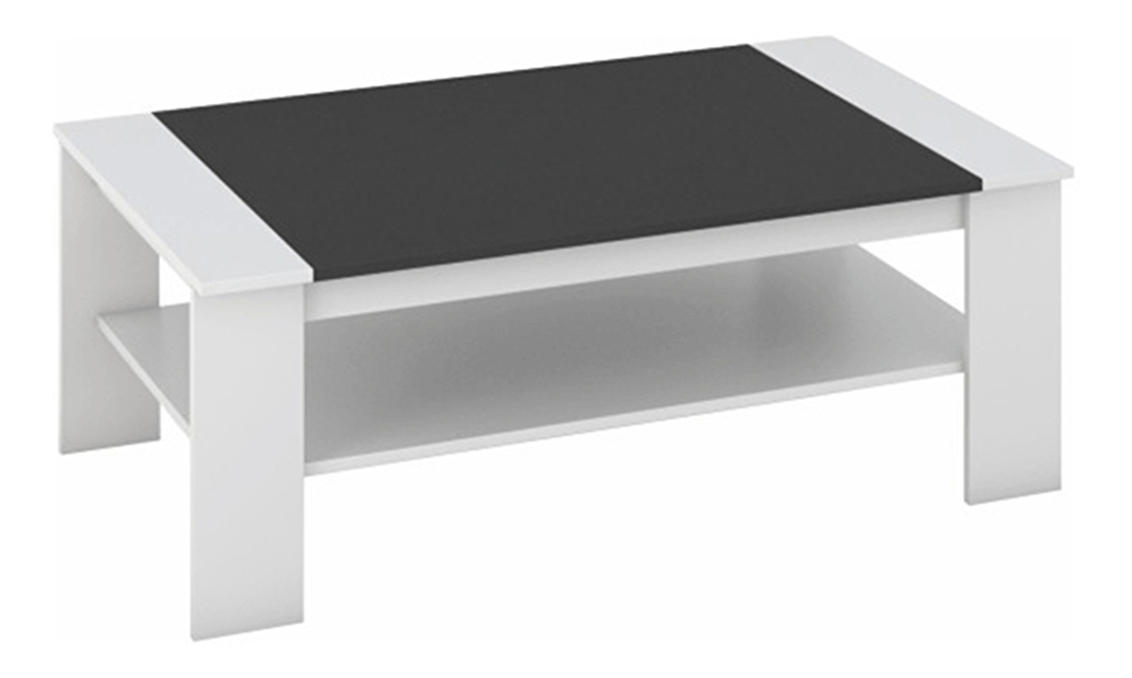 Konferenční stolek Quente (bílá + černá)