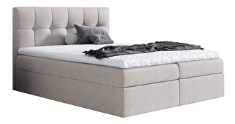 Kontinentální postel 200x200 cm Rdest (béžová) *bazar