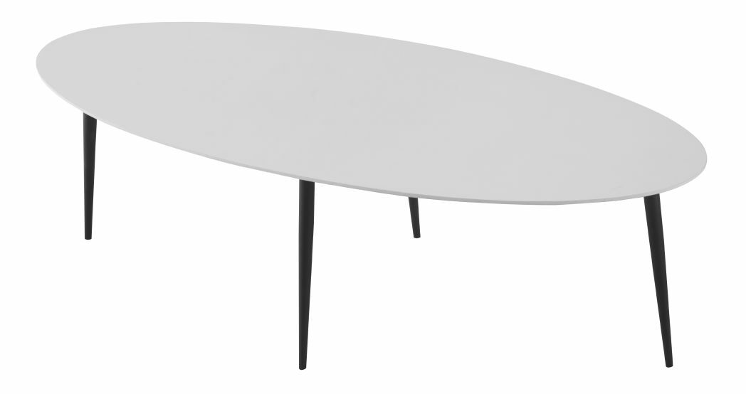 Konferenční stolek SARAM (bílá + černá)