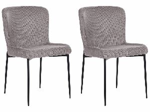 Set 2 ks jídelních židlí Adana (tmavě šedá)