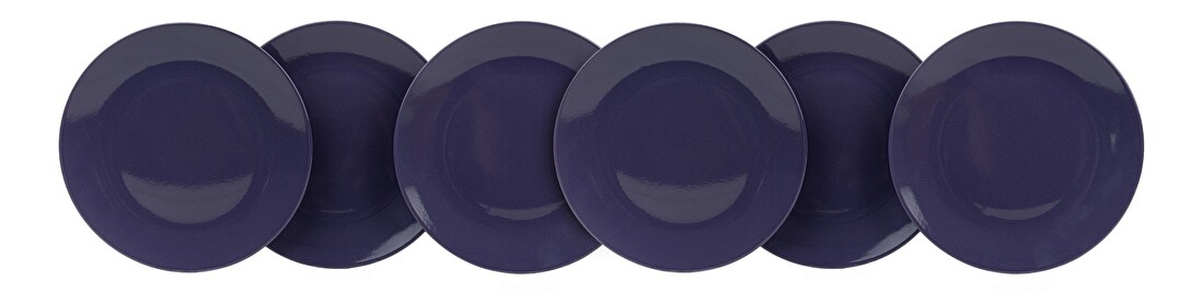 Sada mělkých talířů (6 ks.) Poppy (fialová)