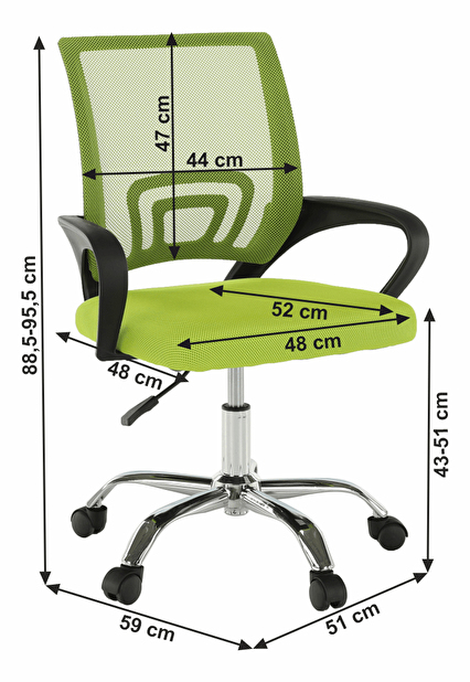 Kancelářská židle Dexter 2 (zelená + černá) *výprodej