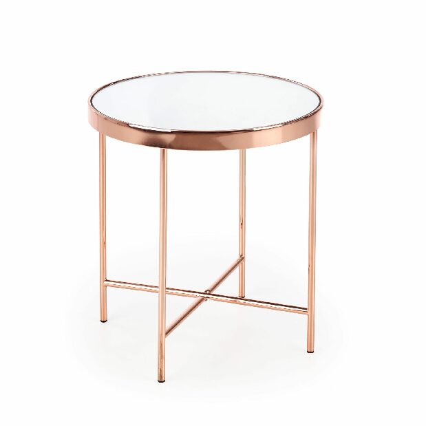 Konferenční stolek Fluir (růžová zlatá)