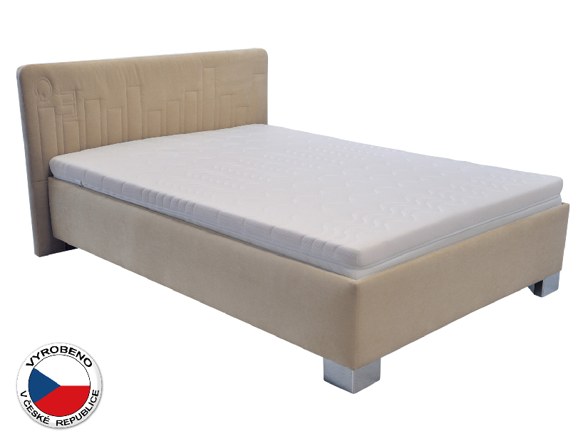 Manželská postel 140 cm Blanár Dona (béžová) (s roštem a matrací)