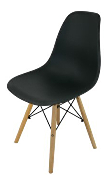 Jídelní židle Molly (černá + přírodní)
