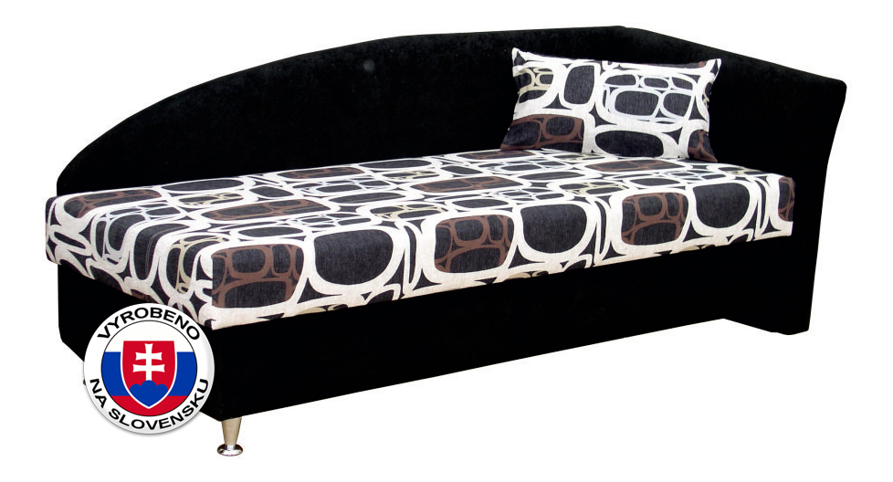 Jednolůžková postel 80 cm Felix černá (P) (s matrací)