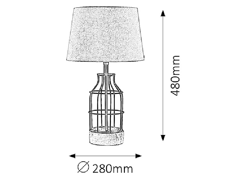 Stolní lampa Ava 4385 (šedá + černá)