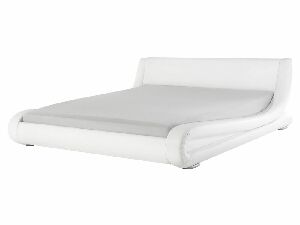Manželská postel 160 cm AVENUE (s roštem) (bílá)