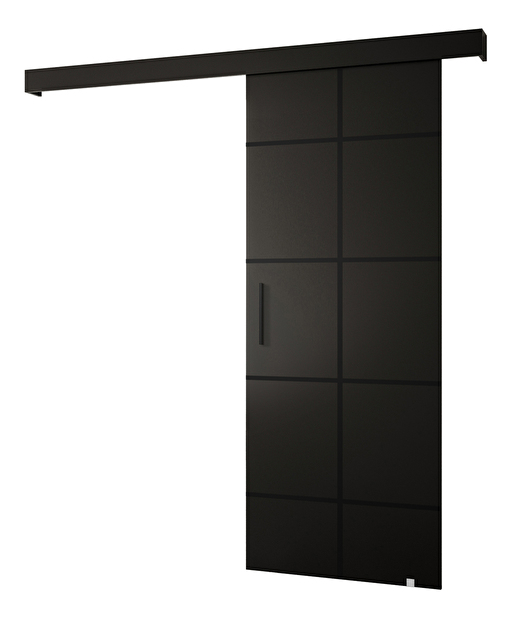 Posuvné dveře 90 cm Sharlene III (černá matná + černá matná + černá)