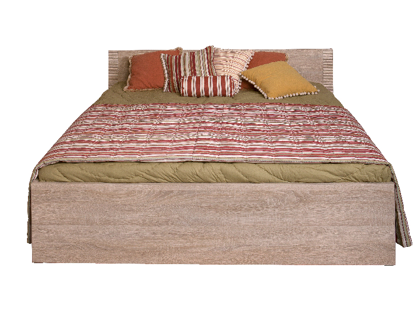 Manželská postel 160 cm Gwenn (dub sonoma) (bez roštu a matrace)