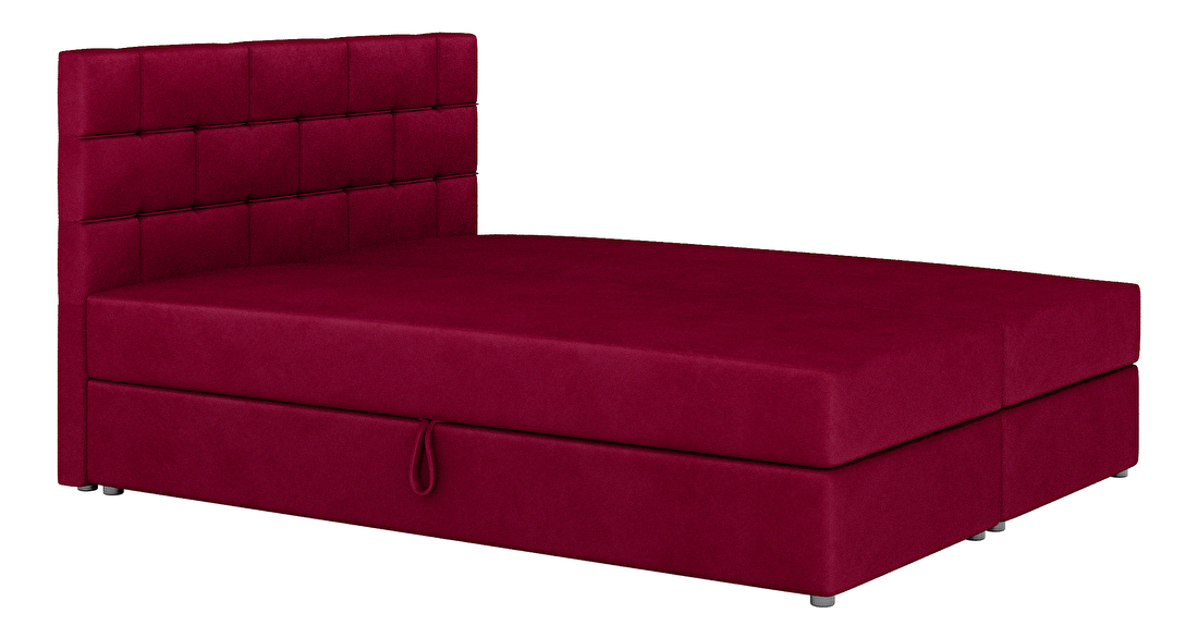 Manželská postel Boxspring 140x200 cm Waller (s roštem a matrací) (růžová)