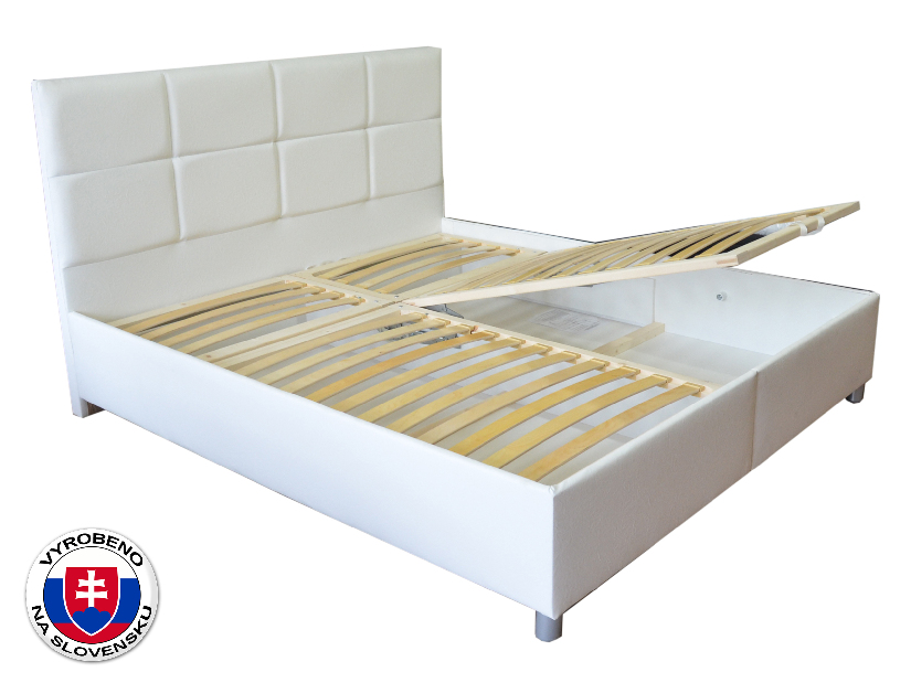 Manželská postel 180 cm Albatros (bílá) (s rošty, bez matrací)