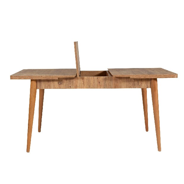 Rozkládací jídelní stůl se 2 židlemi a lavicí Vlasta (borovice antlantic + antracit)