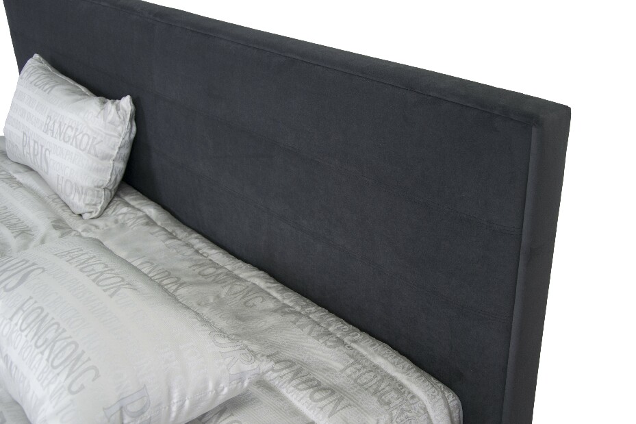 Manželská postel 180 cm Blanář Oliver (tmavošedá) (s roštem a matrací)