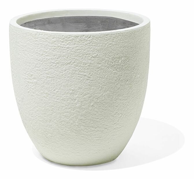 Set 3 ks. květináčů KERMAN (keramika) (bílá)