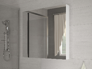 Koupelnová skříňka na stěnu Delia 60 bílá + zrcadlo