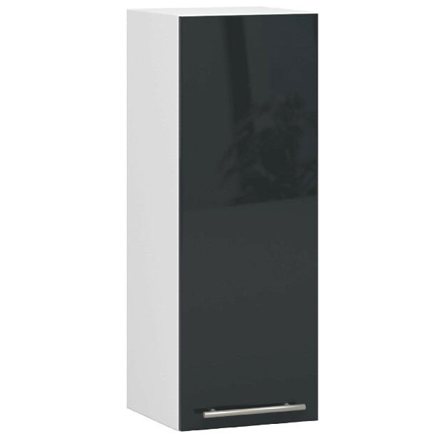 Horní kuchyňská skříňka Ozara W30 H720 (bílá + grafit lesk)