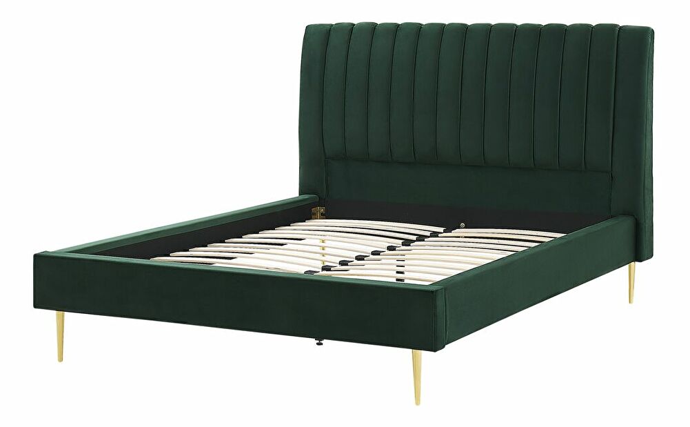 Manželská postel 160 cm Marvik (zelená)