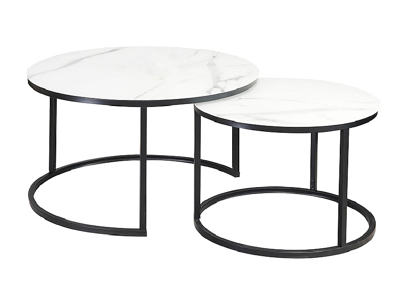 Konferenční stolek Ammie (bílá + černá)